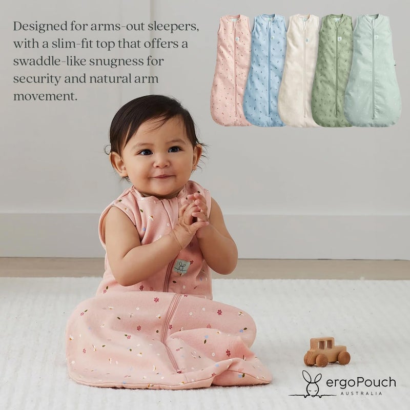 ergoPouch 1.0 Tog Jersey Sleeping Bag â€“ Arms-Out Baby Sleep Sack, Ideal Transition from Swaddling, Slim Fit Keeps Baby Secure & Comfortable, Soft Breathable Fabric (8-24 Months, Sage) - Image 2